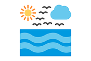 Water Waves Flat Icon, a Duotone Icon by Pexelpy (Thumbnail 2 of 2)