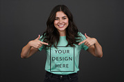 T-Shirt Mockup - Mint Green Edition, a Shirt Mockup by ForhadGFX (Thumbnail 7 of 12)