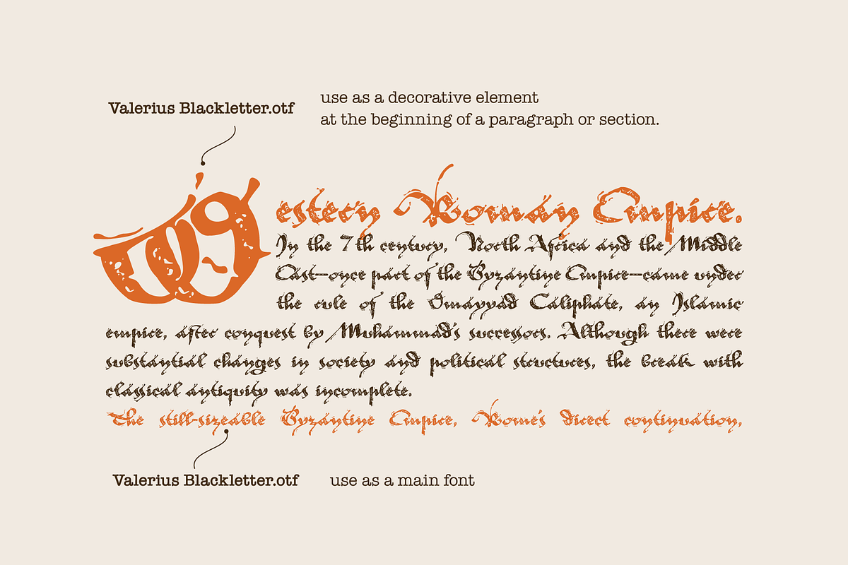 Valerius Elegant Blackletter Script, a Blackletter Font by kaer_shop (Photo 5 of 13)