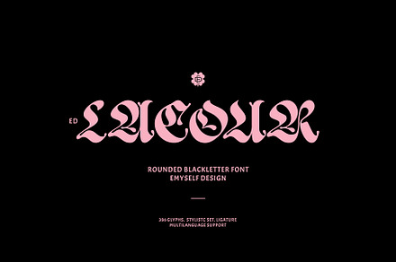 ED Lacour - Blackletter Typeface, a Blackletter Font by Emyself Design