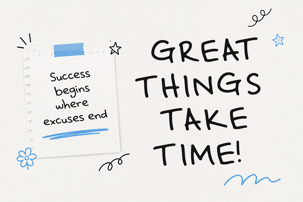 Jugwer Bromn Cute Handwritten Font, a Handwritten Font by Maulana Creative (Photo 2 of 7)
