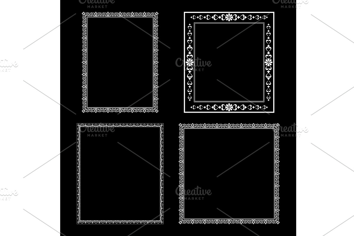 Set of decorative frames Elegant, an Illustration by RODINA