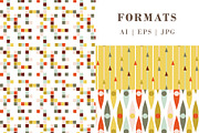MID-CENTURY pattern collection, a Pattern Graphic by Lena Nikolaeva (Thumbnail 2 of 6)