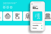 New Normal | 16 Thin Line Icons Set, an Outline Icon by Alex Blogoodf (Thumbnail 10 of 15)