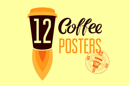 Coffee To Go vector poster set.