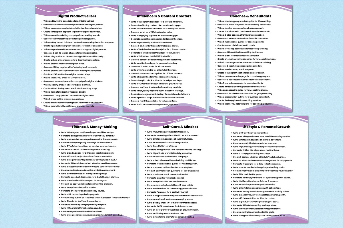 500 Small Business&Marketing Prompts, a Stationery Template by Shumaya (Photo 3 of 5)