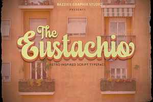 Eustachio script font, a Script Font by bazzier_graphik