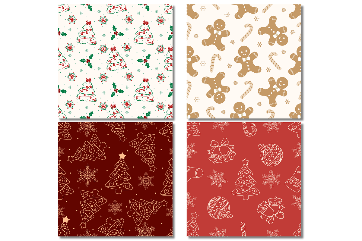 Christmas Seamless Patterns #1, a Pattern Graphic by wind mill (Photo 3 of 3)
