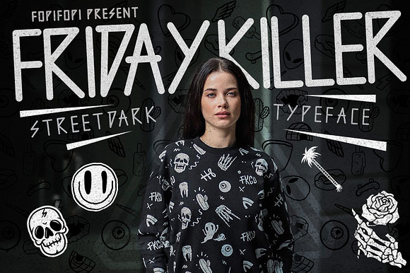 Sale ! 50%Friday Killer Font + Bonus preview 7