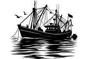Vintage Fishing Boat Bundle, an Object Graphic by Designer_Momina (Thumbnail 9 of 13)