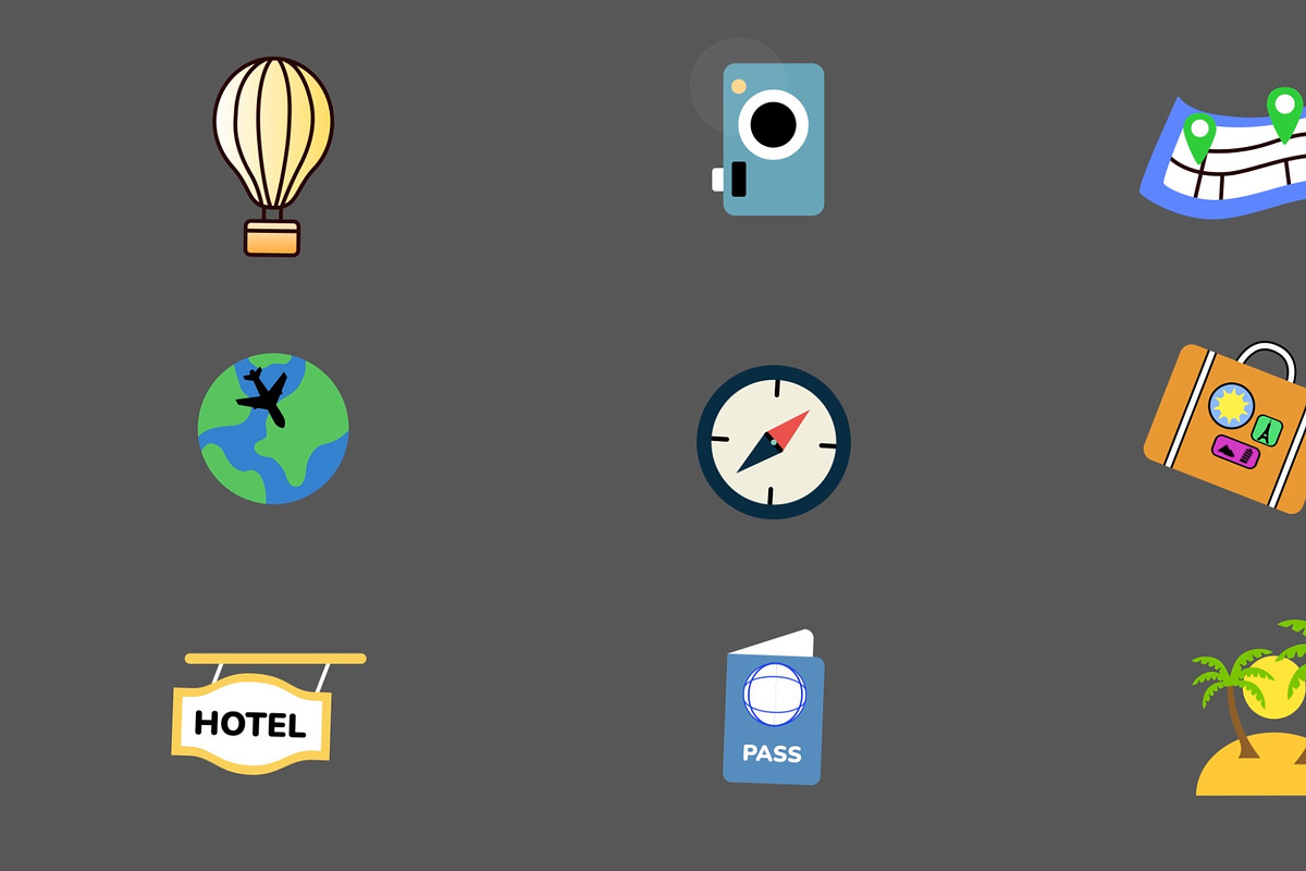 Travel Icons Elements After Effects, a Templates & Theme by FlashFXbox (Photo 1 of 2)