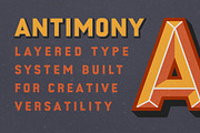 Antimony - Complete Family, a Sans Serif Font by WDCo (Thumbnail 1 of 5)