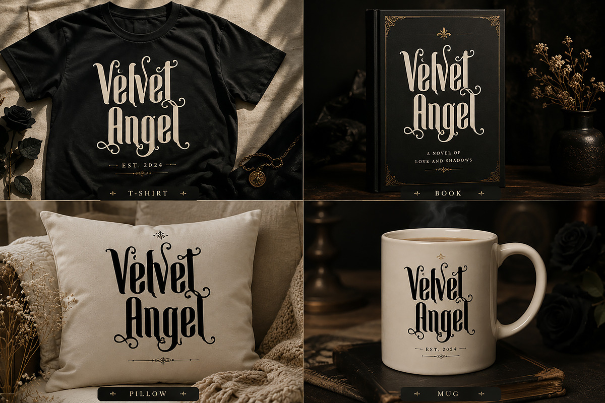 Velvet Angel – Elegant Display Font, a Script Font by Wow Magic (Photo 2 of 5)