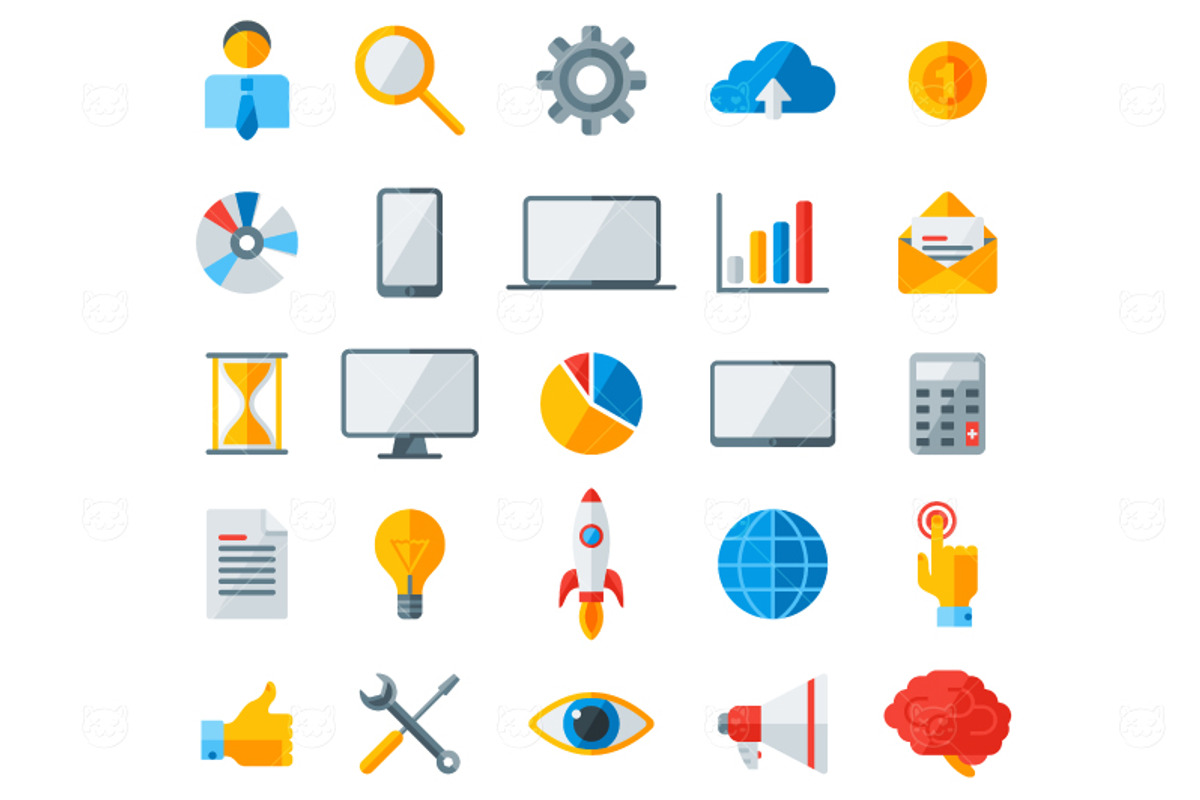 25 Business Icons 3 Styles preview 3