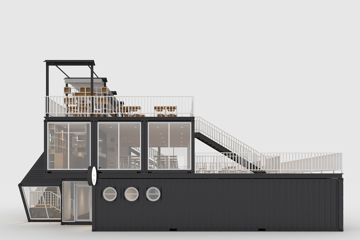 3D Model Container Cafe 6, an Architecture 3D Model by SR 3D Visual (Photo 3 of 26)