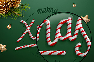 Christmas Candy Text Effect