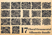 Floral Ornamental Silhouette Bundle, an Object Graphic by hafijul (Thumbnail 1 of 4)