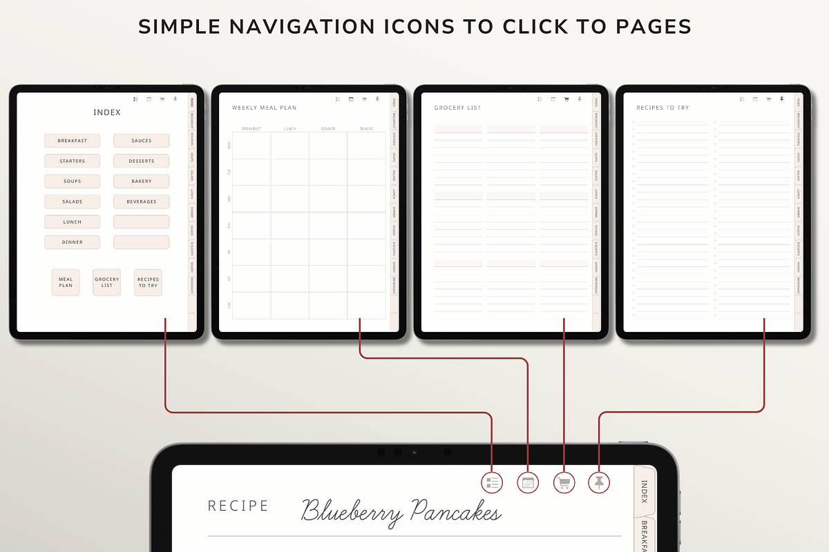 Digital Recipe Book for GoodNotes, a Templates & Theme by OrganizationOasisRo (Photo 7 of 10)