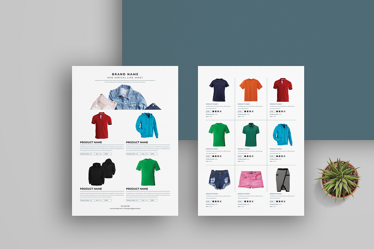 Line Sheet Template for Wholesale, a Stationery Template by obayes