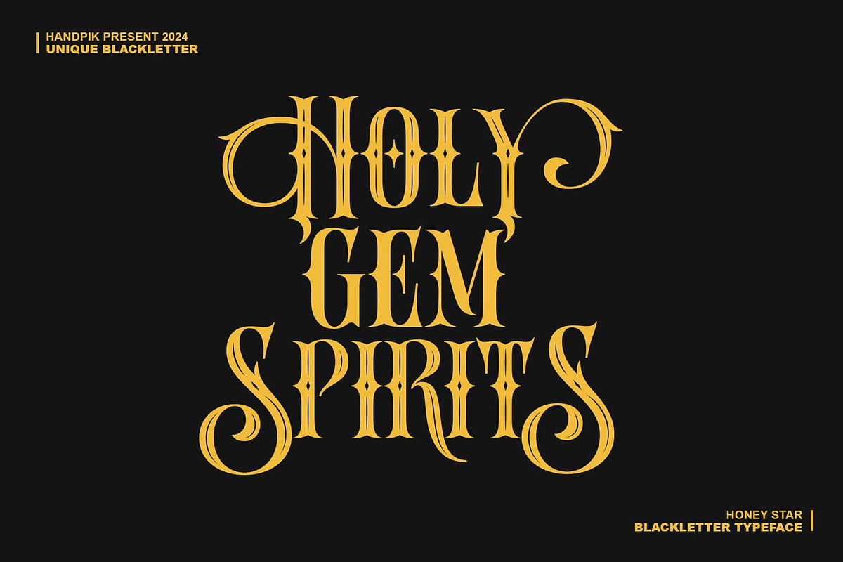 Soney - Blackletter with Alternate, a Blackletter Font by Luna Shop (Photo 6 of 6)