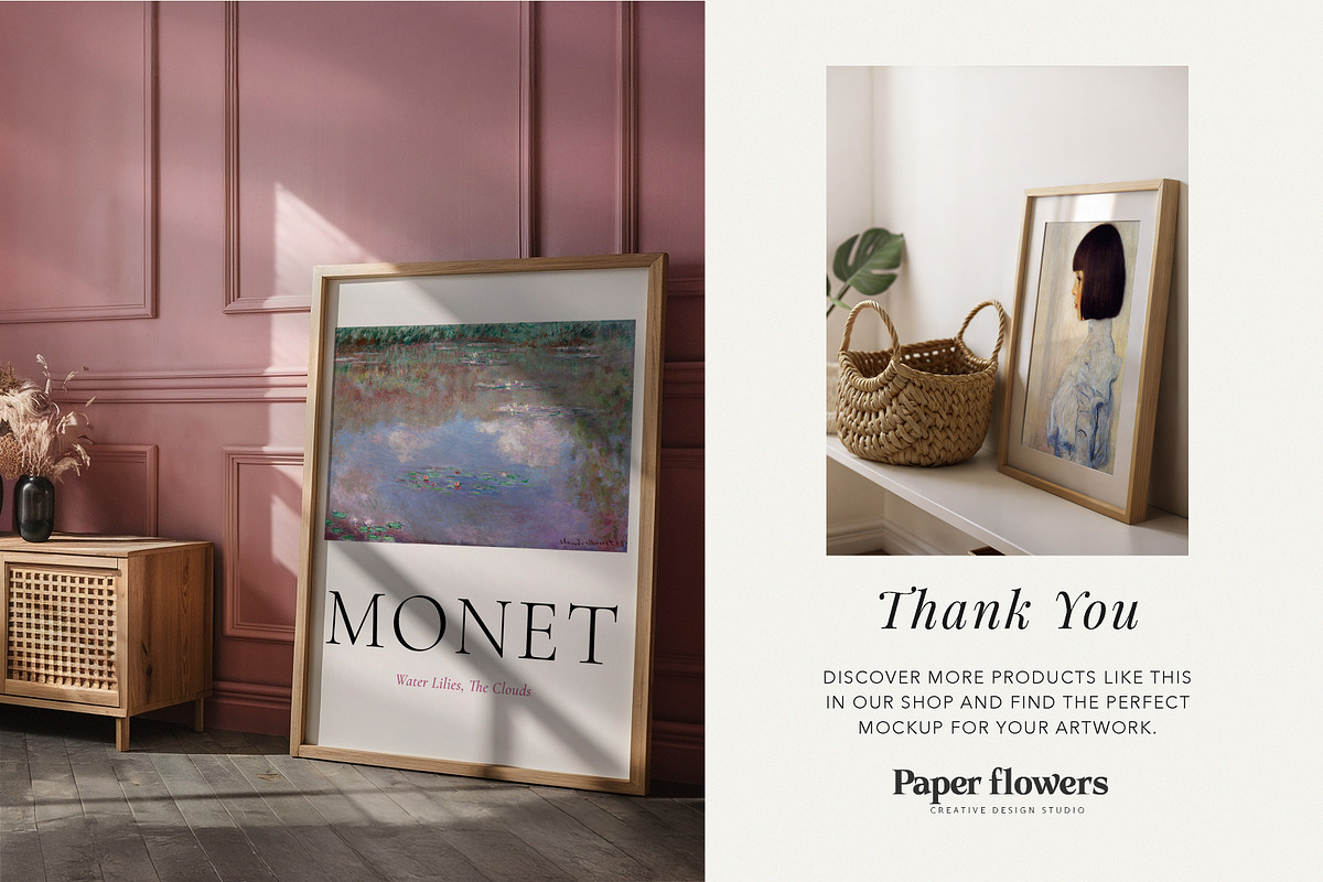 Pink Room Wall Frame Mockup, a Mockup by Paper Flowers Studio (Photo 5 of 5)
