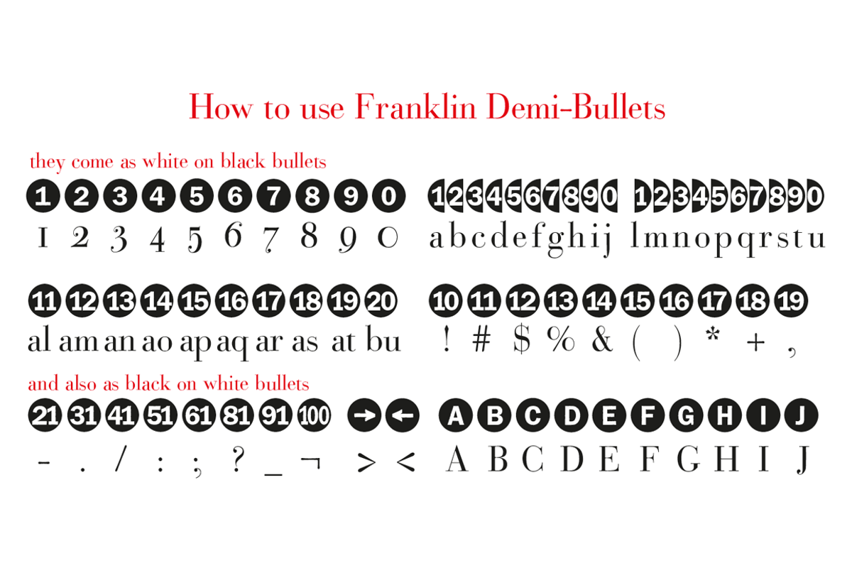Bullets, a Font by Wiescher Design (Photo 9 of 14)