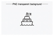 Ship and Boat Line Icons Set, an Outline Icon by Designfour (Thumbnail 3 of 7)
