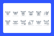Food Delivery Drone Icon Set, a Duotone Icon by Eklip Studio (Thumbnail 3 of 4)