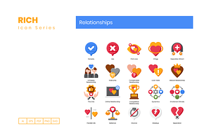 80 Relationships Icons Rich