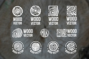 Set of wood rings texture logo, an Object Graphic by Artha Design Studio (Thumbnail 1 of 2)