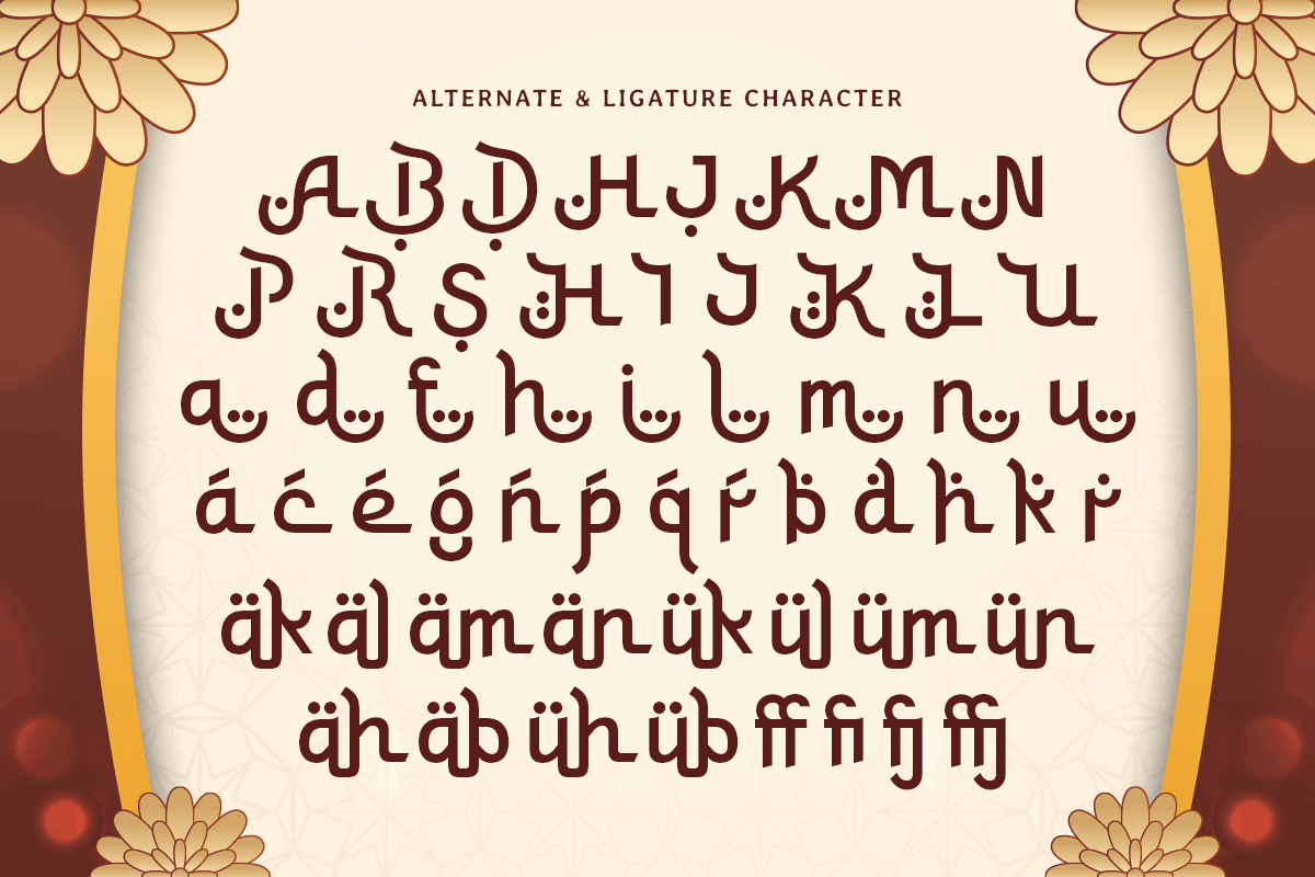 Barakah - Arabic Style Display Font, a Symbol Font by TokoPress (Photo 13 of 15)