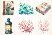 Summer Coastal Serenity Clipart, an Illustration by Libby Wishes (Thumbnail 6 of 7)