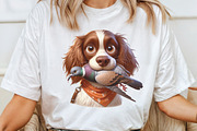 Watercolor Dog Pigeon Hunting PNG, an Illustration by CraftArtStudio (Thumbnail 3 of 6)