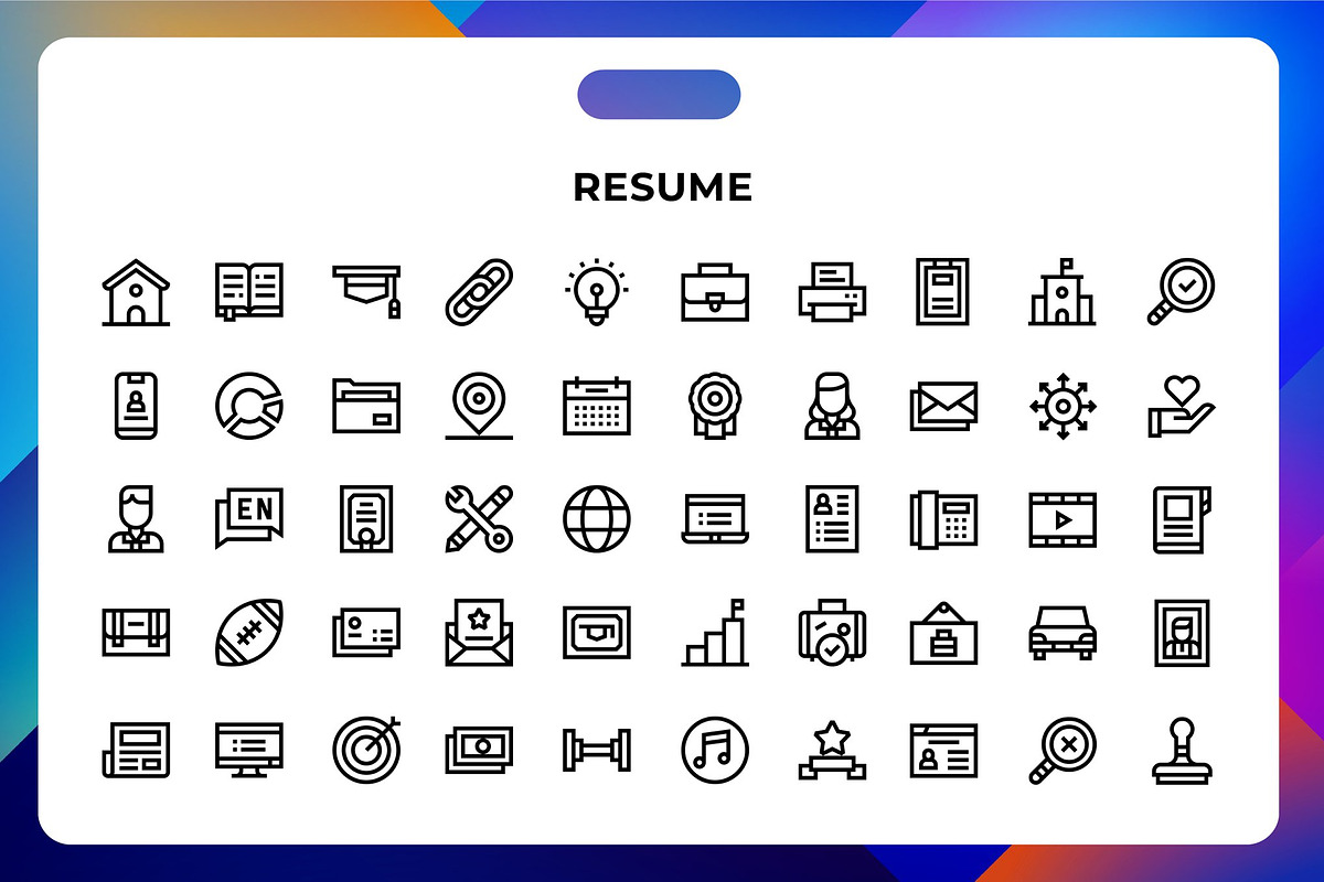 Resume Icons, a Duotone Icon by Wencory
