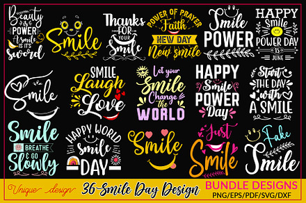 Smile Svg t shirt design bundle