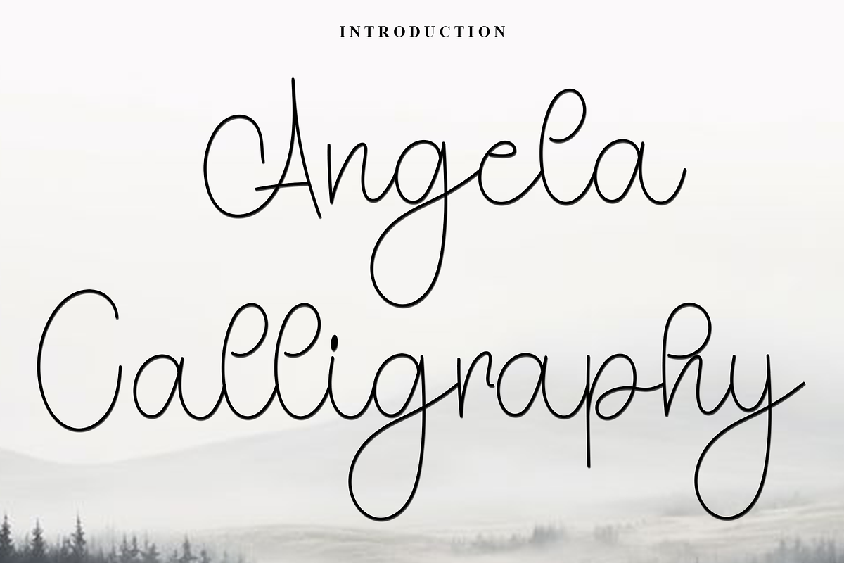 Angela Calligraphy, a Handwritten Font by InermediaSTUDIO (Photo 1 of 8)