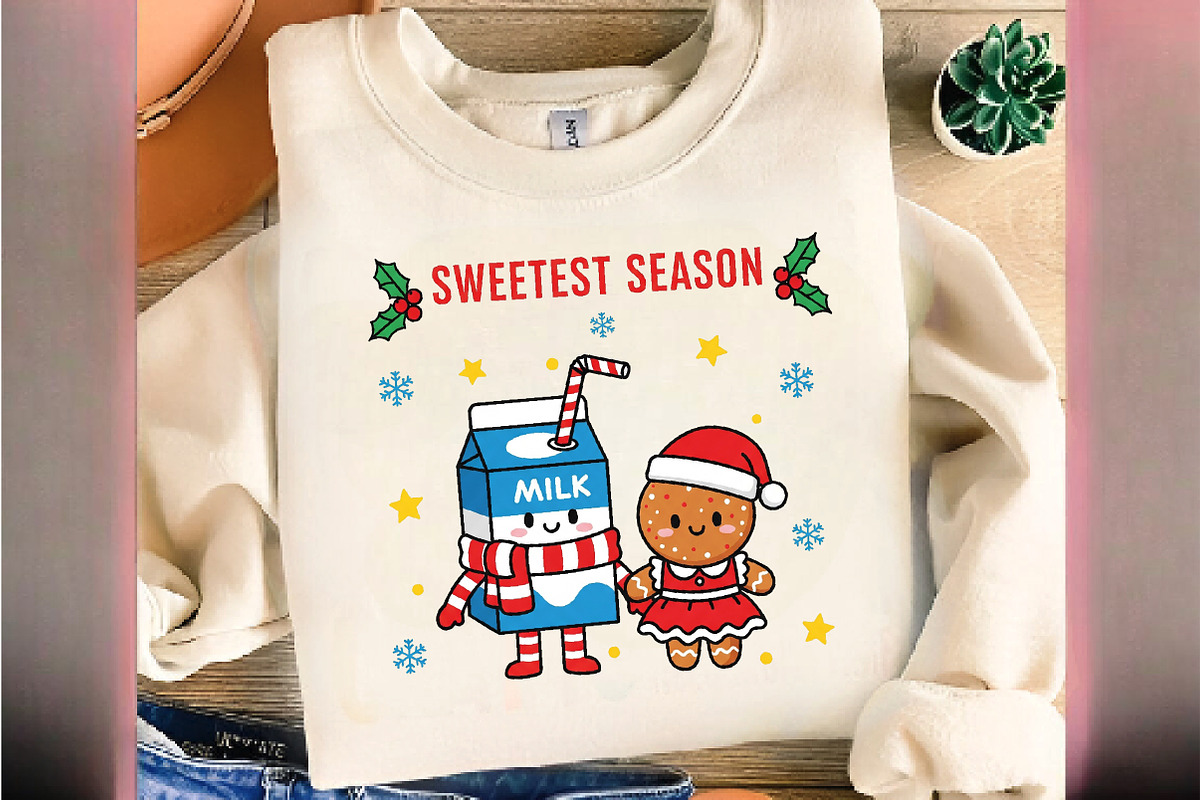 Christmas Milk and Cookies PNG, an Illustration by DreamArtGraphic (Photo 2 of 5)