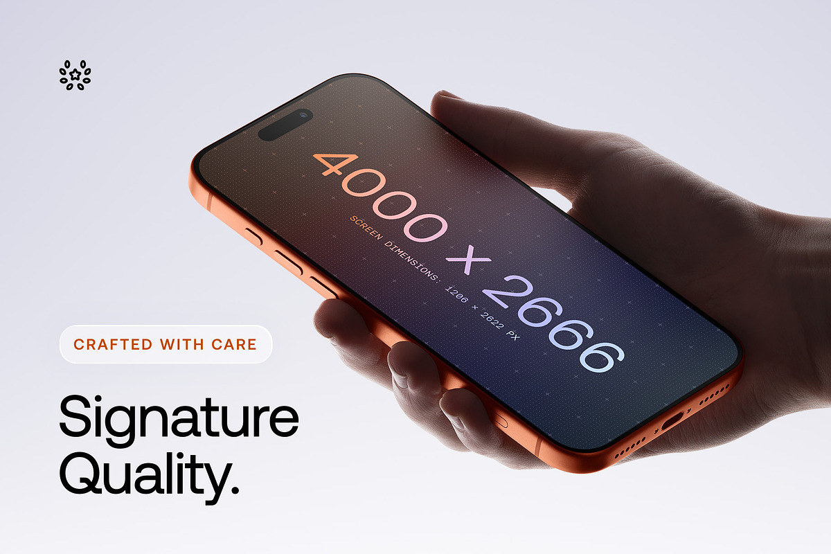 24 iPhone 17 Pro in Hand Mockups, an iPhone Mockup by Asylab (Photo 5 of 107)