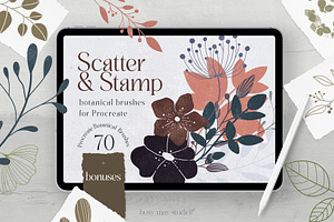 Botanical Procreate Stamp Brushes