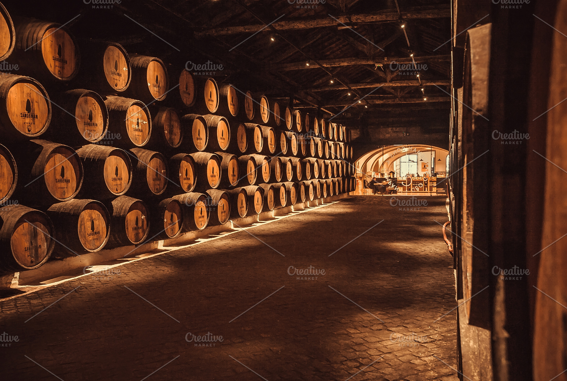 Old wooden barrel inside the winery, a Food & Drink Photo by Radiokafka