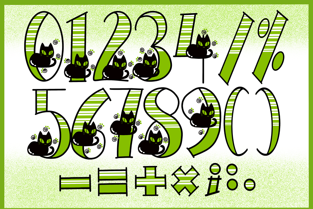 Black Cats-PNG fonts, a Handwritten Font by It me digital art (Photo 4 of 7)