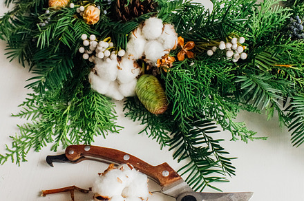 Handmade christmas wreath