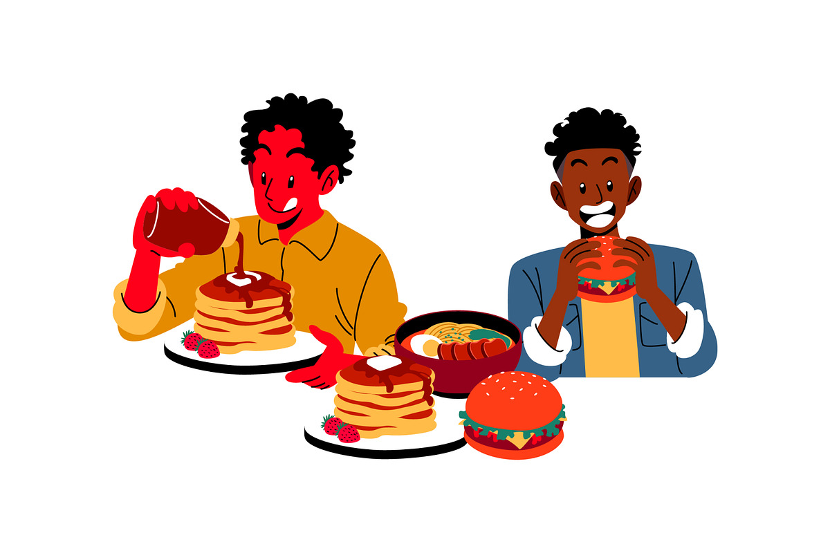 Eating Food Character Illustration, a Person Illustration by SLAB! Design (Photo 3 of 3)