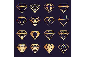 Diamond Logo. Stylized Geometrical