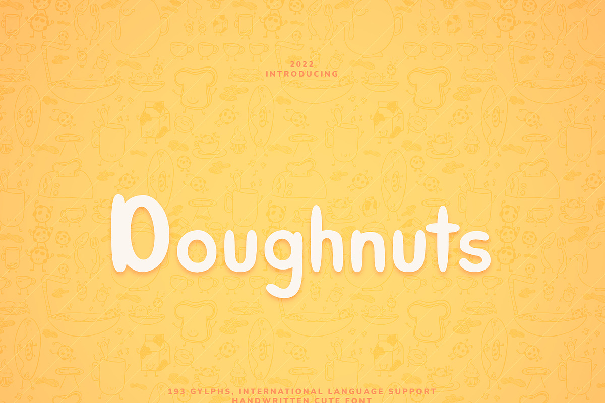 Doughnuts Cute Display Font, a Script Font by infernostudio3 (Photo 1 of 10)