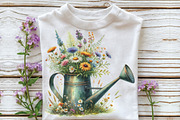 Watercolor Summer Flower Clipart, an Illustration by CraftArtStudio (Thumbnail 3 of 6)