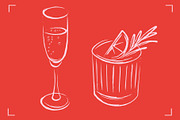 DRINKS LINE ART SET (12 ELEMENTS), a Food Illustration by Bonfloret Studio (Thumbnail 3 of 6)