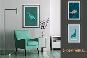 DINOSAUR watercolor pattern, a Pattern Graphic by watercolor kamill (Thumbnail 10 of 11)