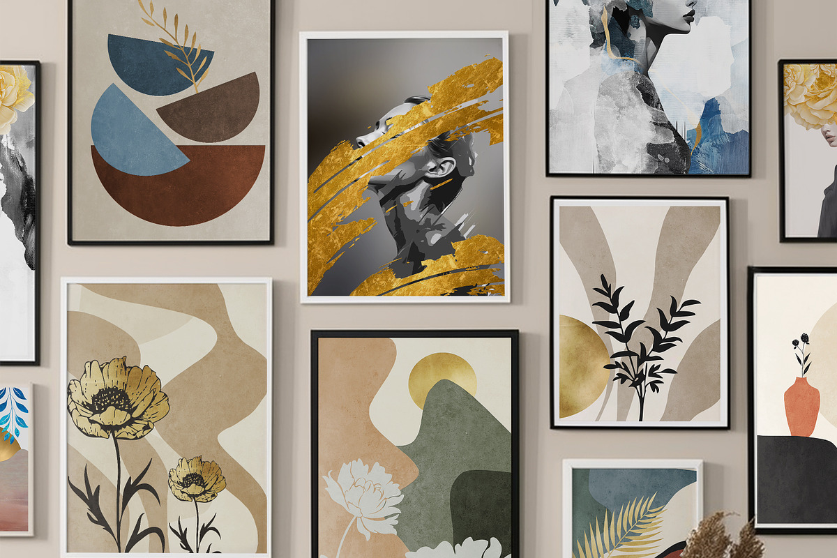 Modern golden female print poster, a Decorative Illustration by Muzi pear studio (Photo 10 of 10)