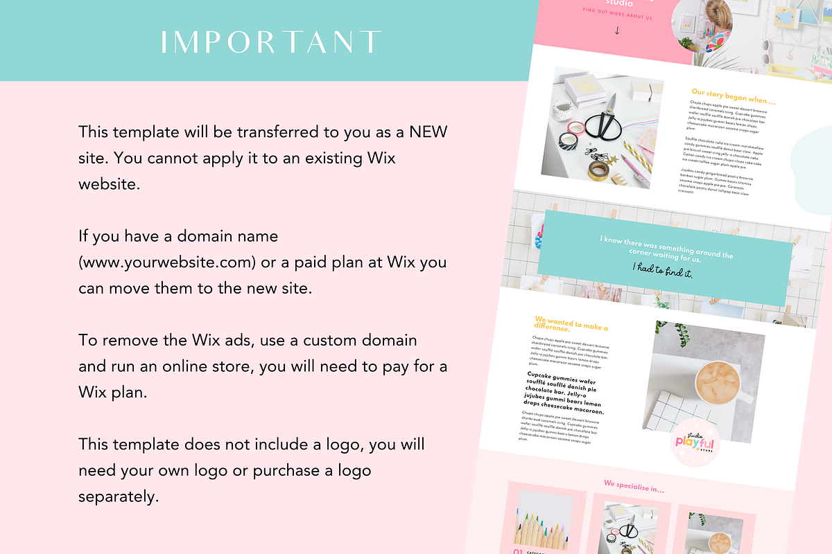 Playful Wix Website Template, a Wix Template by Design Pixie (Photo 7 of 8)